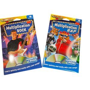 Rock N Learn Multiplication Rock and Multiplication Rap Audio CD and Book NEW